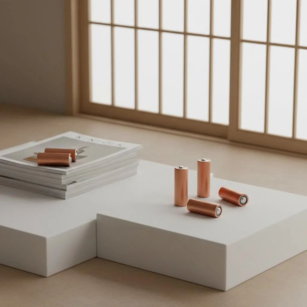 Close-up of various rechargeable batteries and a smart charger